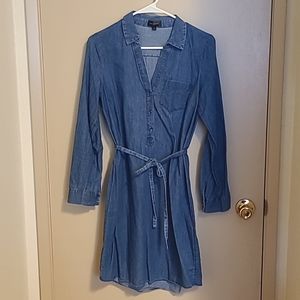Denim shirt dress